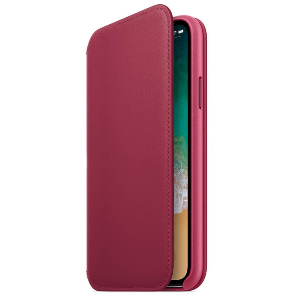 (Purple, For Apple iPhone XR) Leather Folio Flip Wallet Case Cover Tempered Glass Screen Protector For Apple