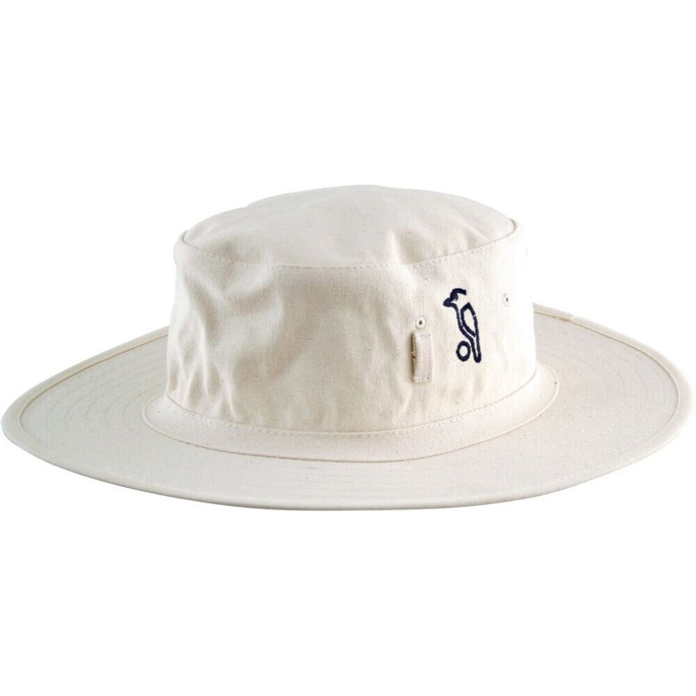 (Small) Kookaburra Cricket Hat in Beige - Anti Crinkle Wide Brim & Internal Towel