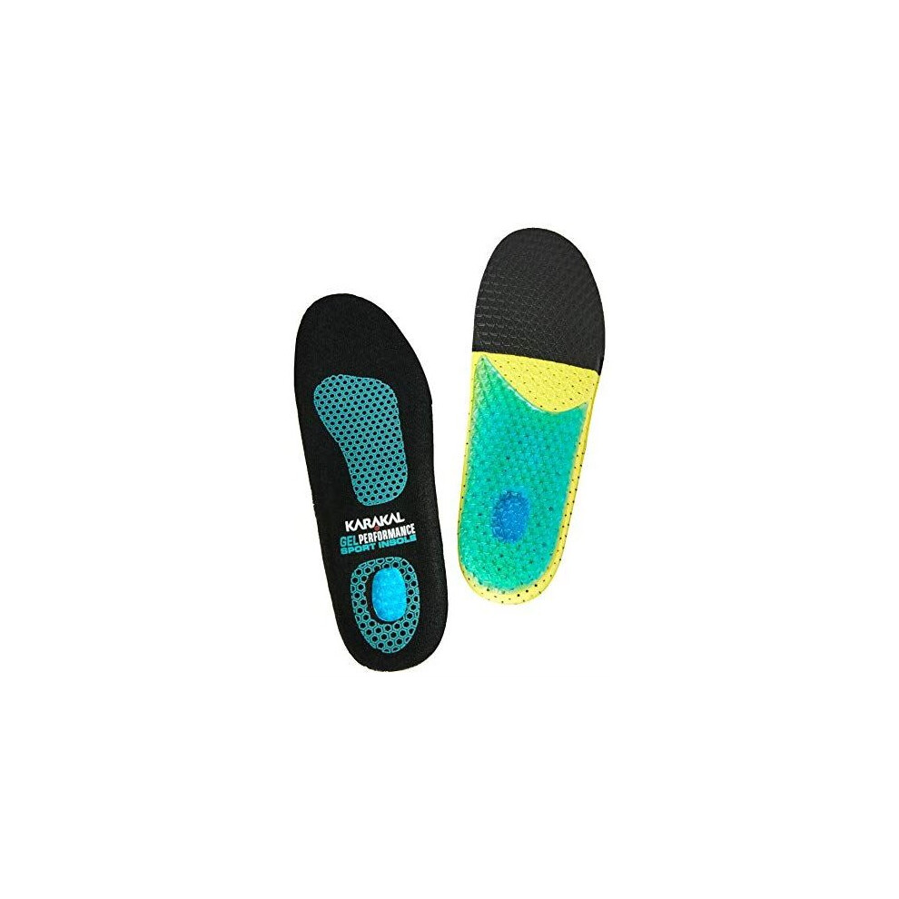 (42-43) Karakal Performance Sports Trainers Shoe Insoles Shock Absorbent Gel Sole