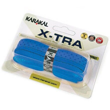 (Blue) Karakal PU X-TRA Raised Ridge Breathable Control Racket Grip - 1 Single