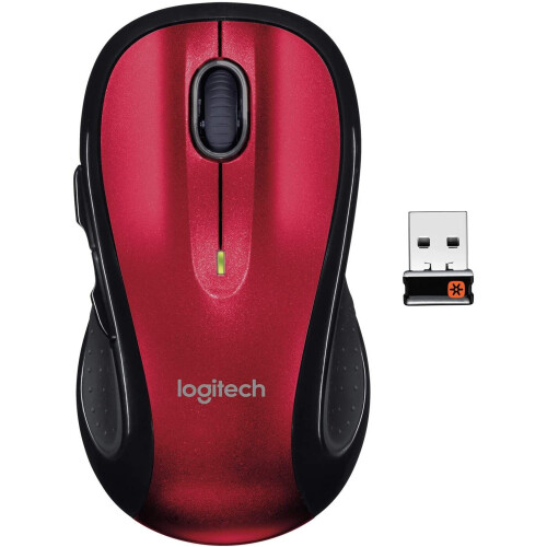 Logitech Logitech M510 Wireless Computer Mouse  Comfortable Shape with USB Unifying Receiver, with Back/Forward Buttons and Side-to-Side Scrolling, Red 1