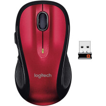 Logitech M510 Wireless Computer Mouse  Comfortable Shape with USB Unifying Receiver, with Back/Forward Buttons and Side-to-Side Scrolling, Red