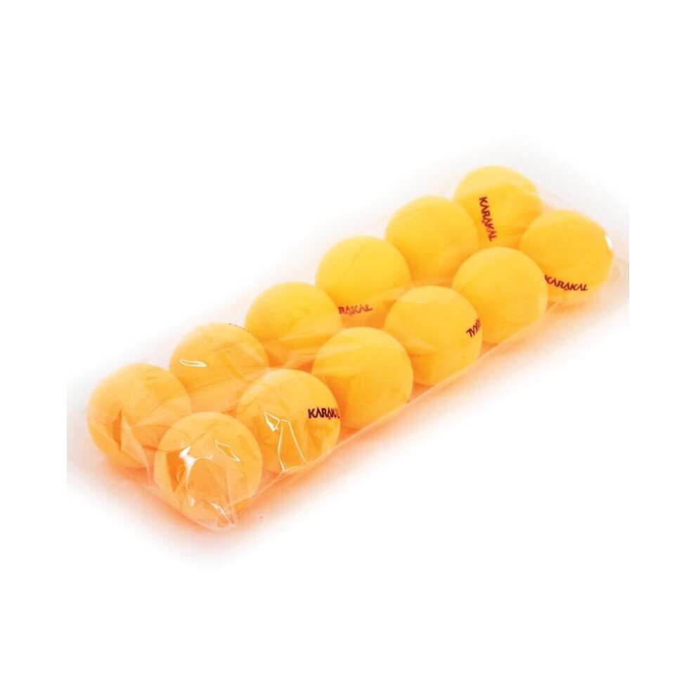 Karakal 12 Table Tennis Balls 1 Star PE Starter Balls - Orange