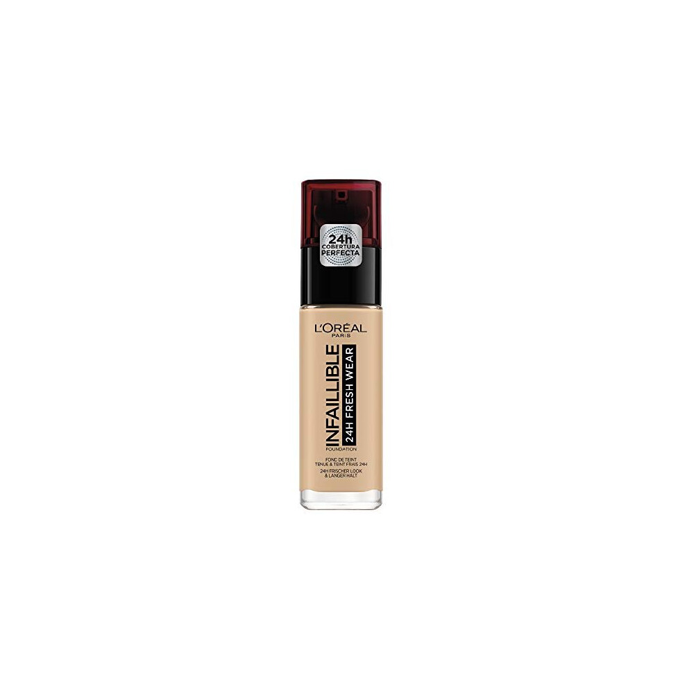 L’oréal Paris L'oreal Paris Infallible 24Hr Freshwear Liquid Foundation 120 Vanilla, Hydrating, Weightless Feel, Transfer-Proof And Waterproof, Full Coverage Base,