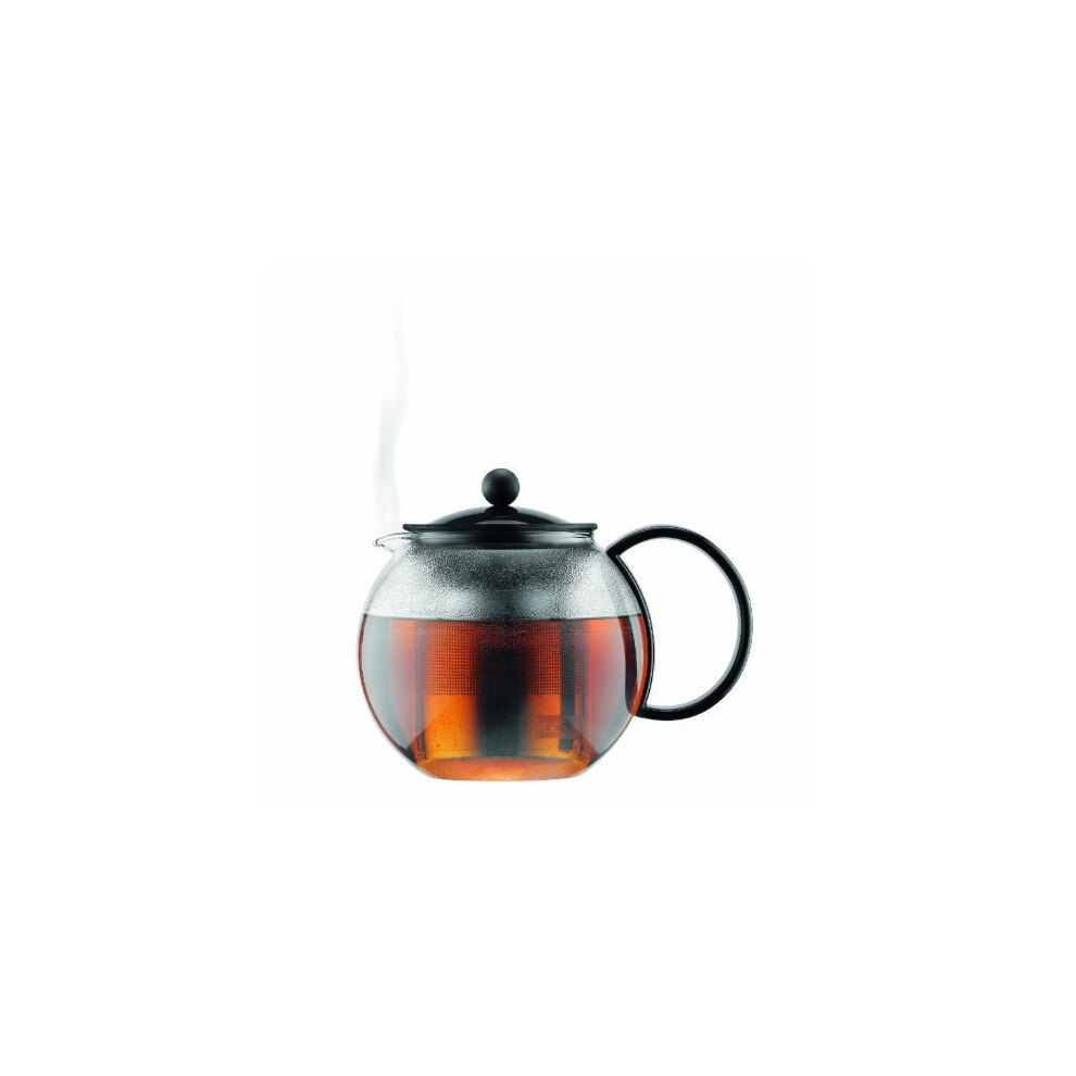 Bodum ASSAM Tea Maker, French Press System, Plastic Filter, 1.0 L/34 oz - Black