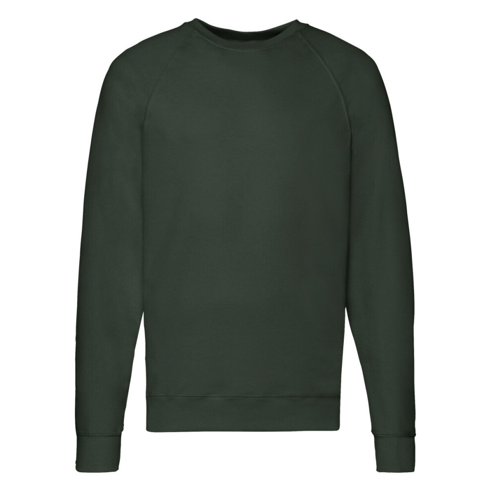 (Bottle Green, M) FOTL Men's Lightweight Raglan Sweat