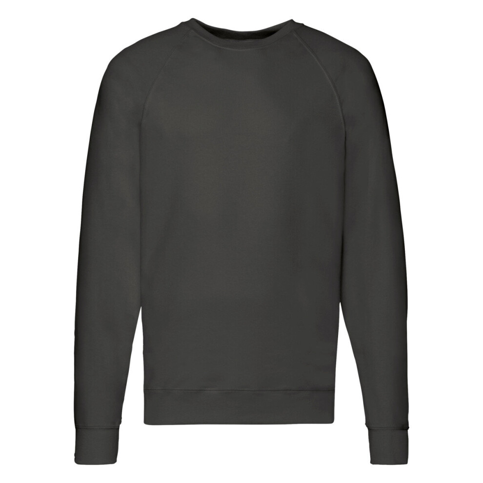 (Light Graphite, 2XL) FOTL Men's Lightweight Raglan Sweat