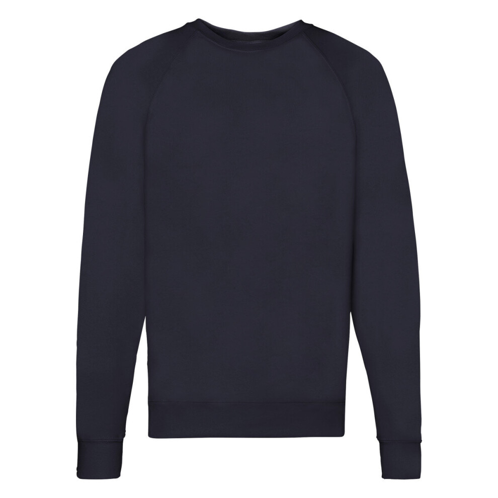 (Deep Navy, S) FOTL Men's Lightweight Raglan Sweat