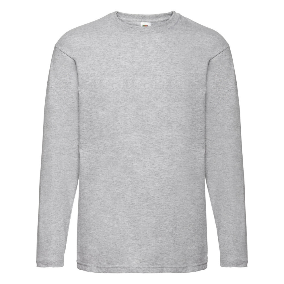 (Heather Grey, L) Valueweight Long Sleeve T-Shirt For Mens