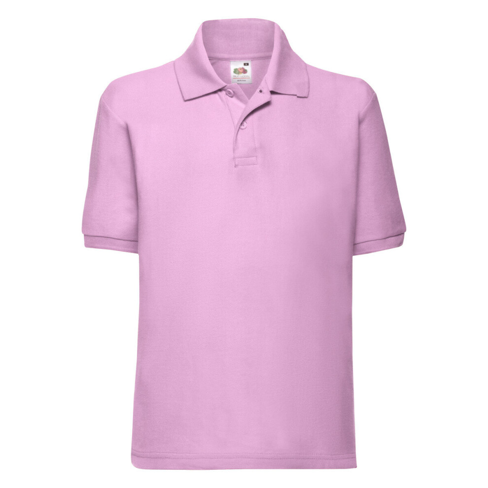 (Light Pink, 3-4) Children's 65/35 Pique Polo