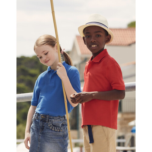 Fruit Of The Loom (Heather Grey, 5-6) Children's 65/35 Pique Polo 1
