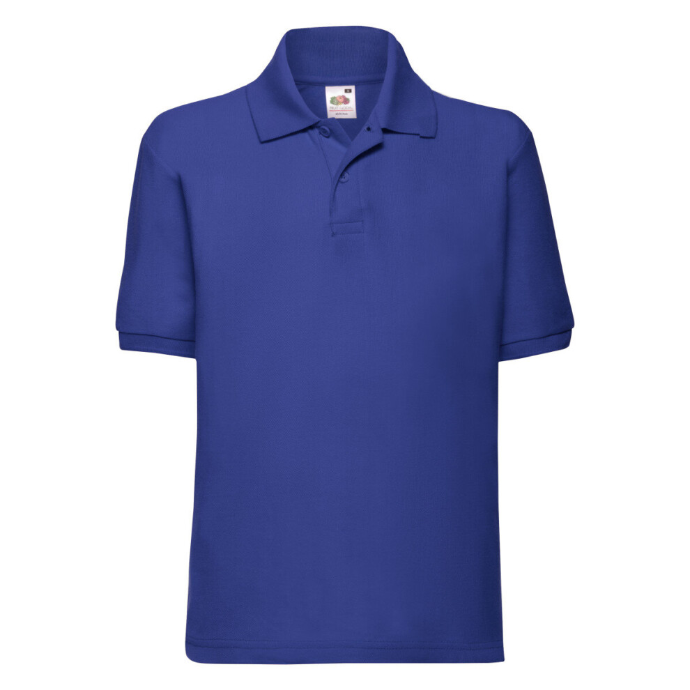 Fruit Of The Loom (Royal, 14-15) Children's 65/35 Pique Polo Blue