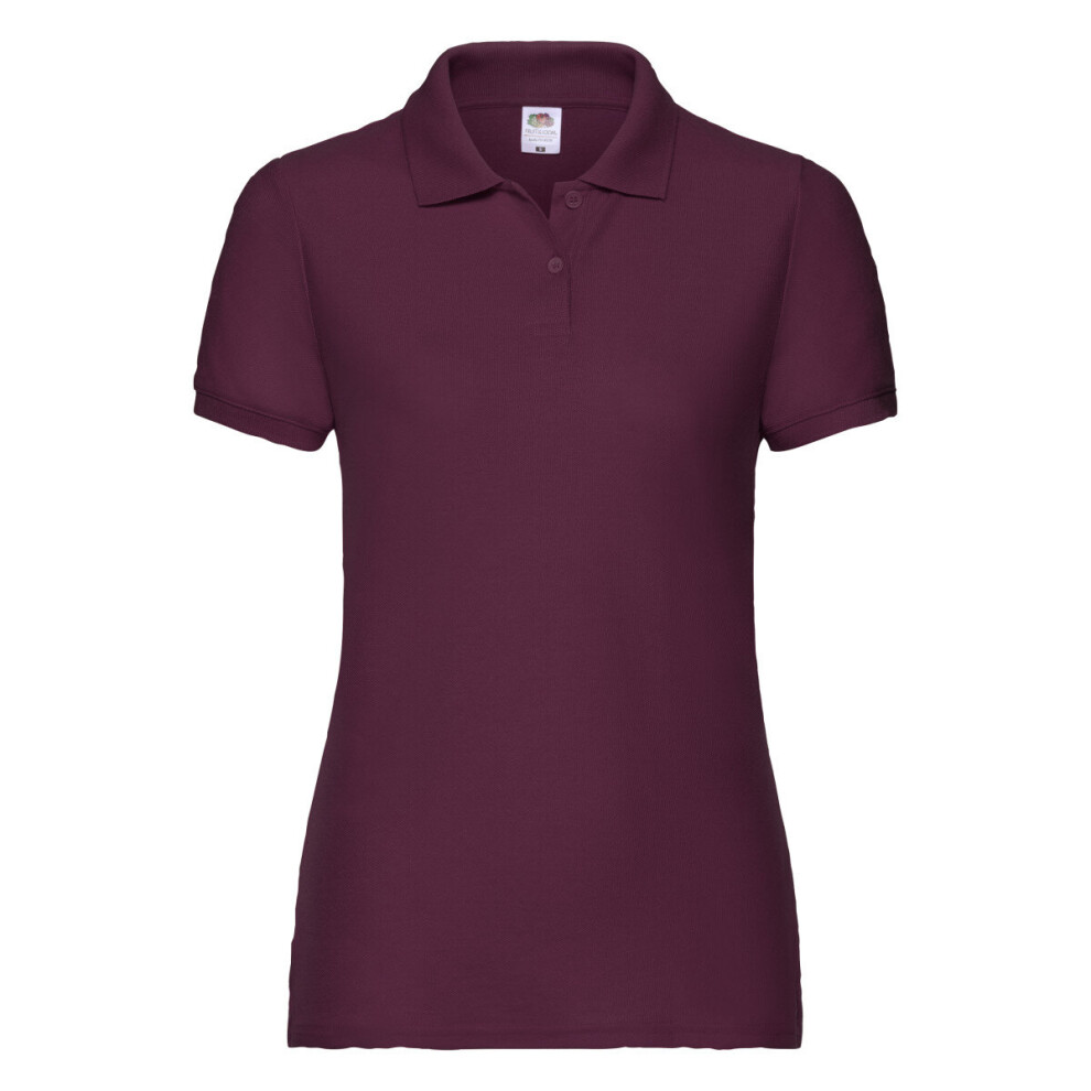 Fruit Of The Loom (Burgundy, Xl) Lady-Fit 65/35 Polo Red