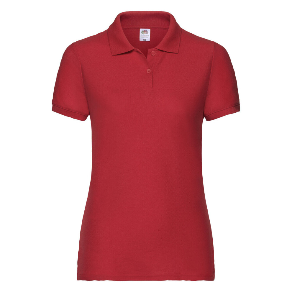 Fruit Of The Loom (, L) Lady-Fit 65/35 Polo Red