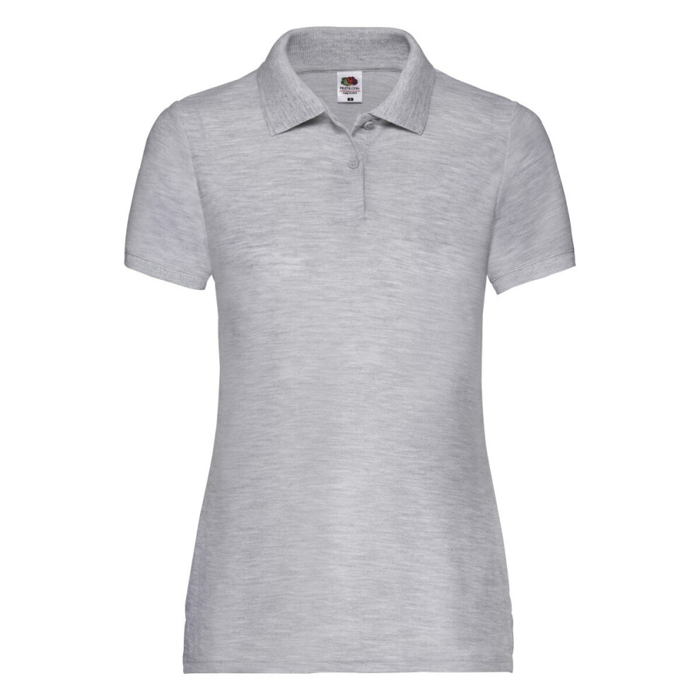 Fruit Of The Loom (Heather M) Lady-Fit 65/35 Polo Grey