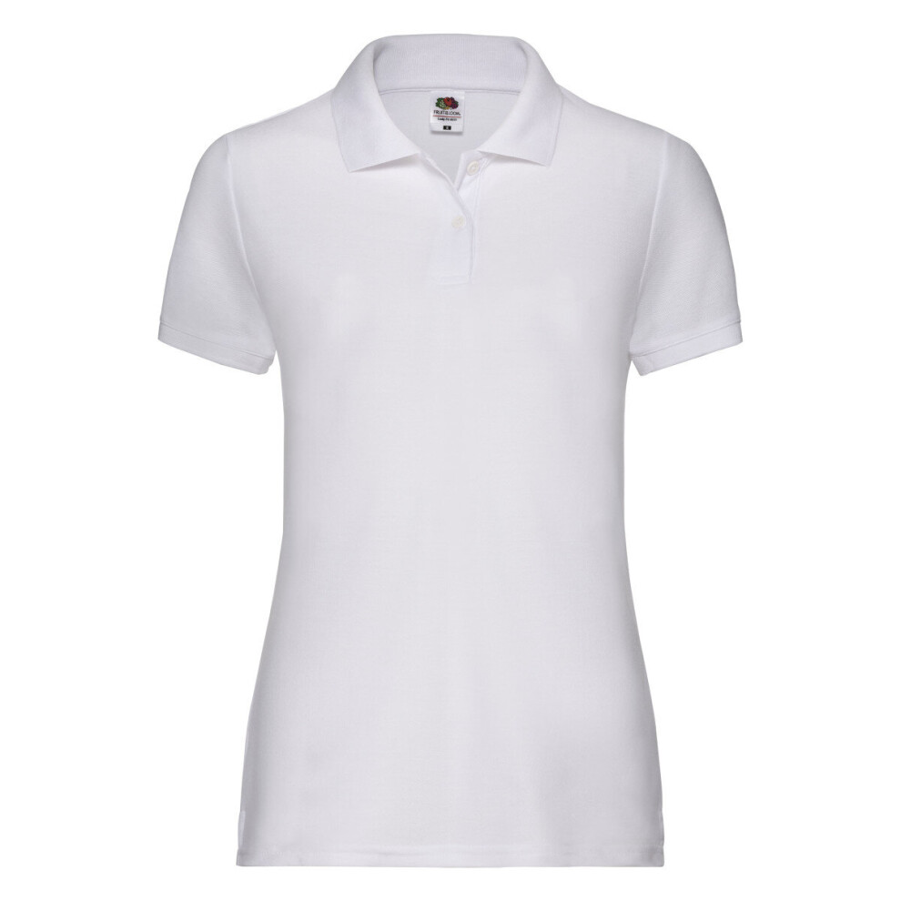 (White, S) Lady-Fit 65/35 Polo