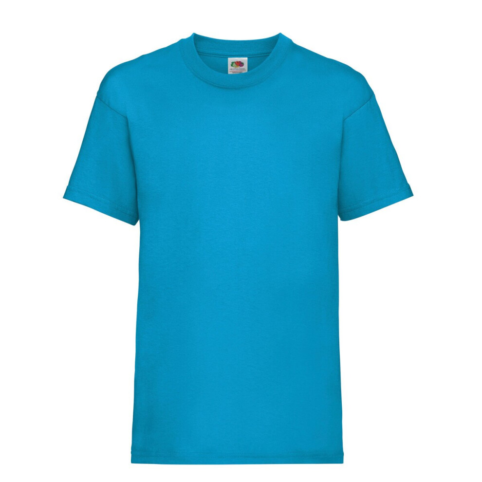 (Azure Blue, 07-Aug) Childrens Valueweight T-Shirt