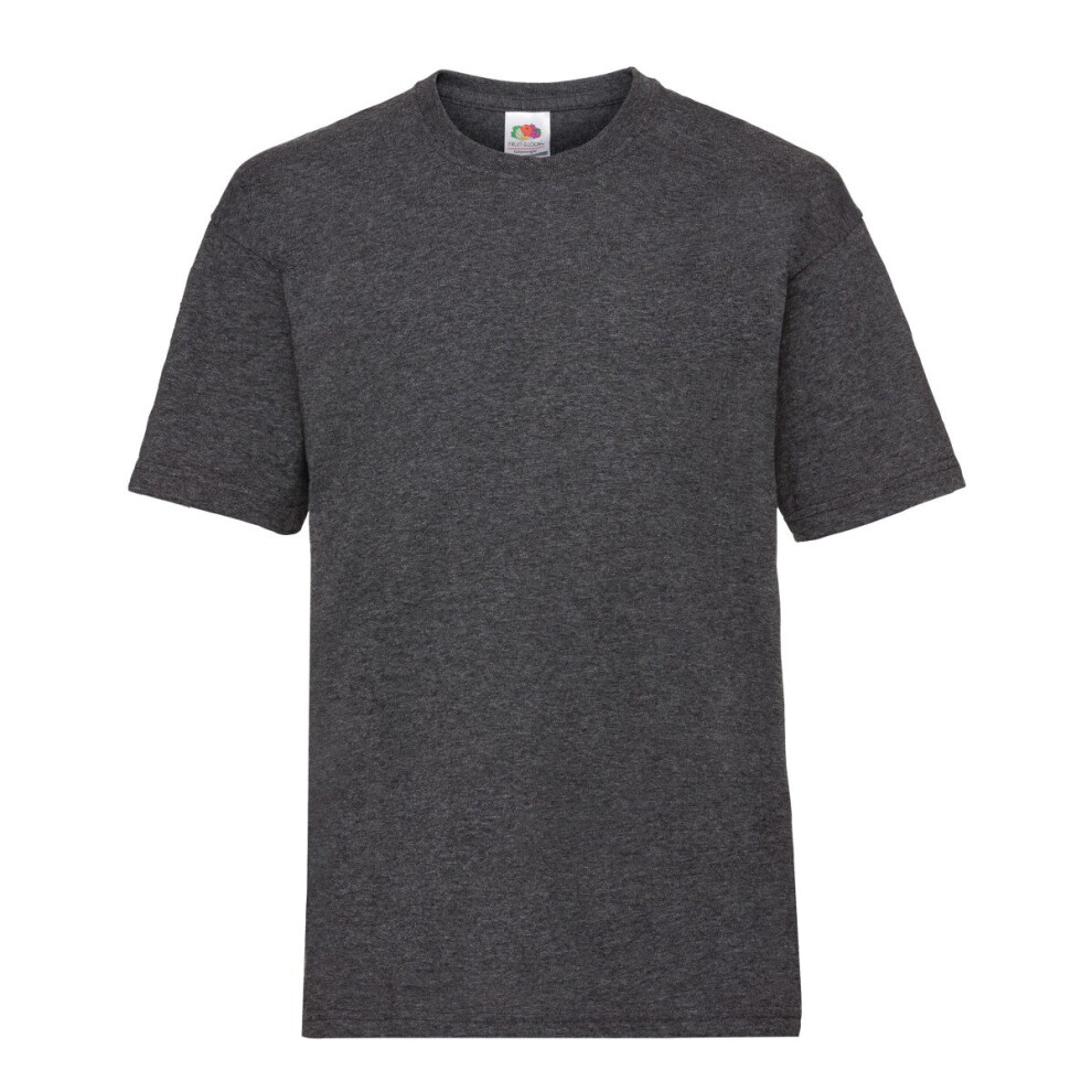 Fruit Of The Loom (Dark Heather, 03-Apr) Childrens Valueweight T-Shirt Multicoloured