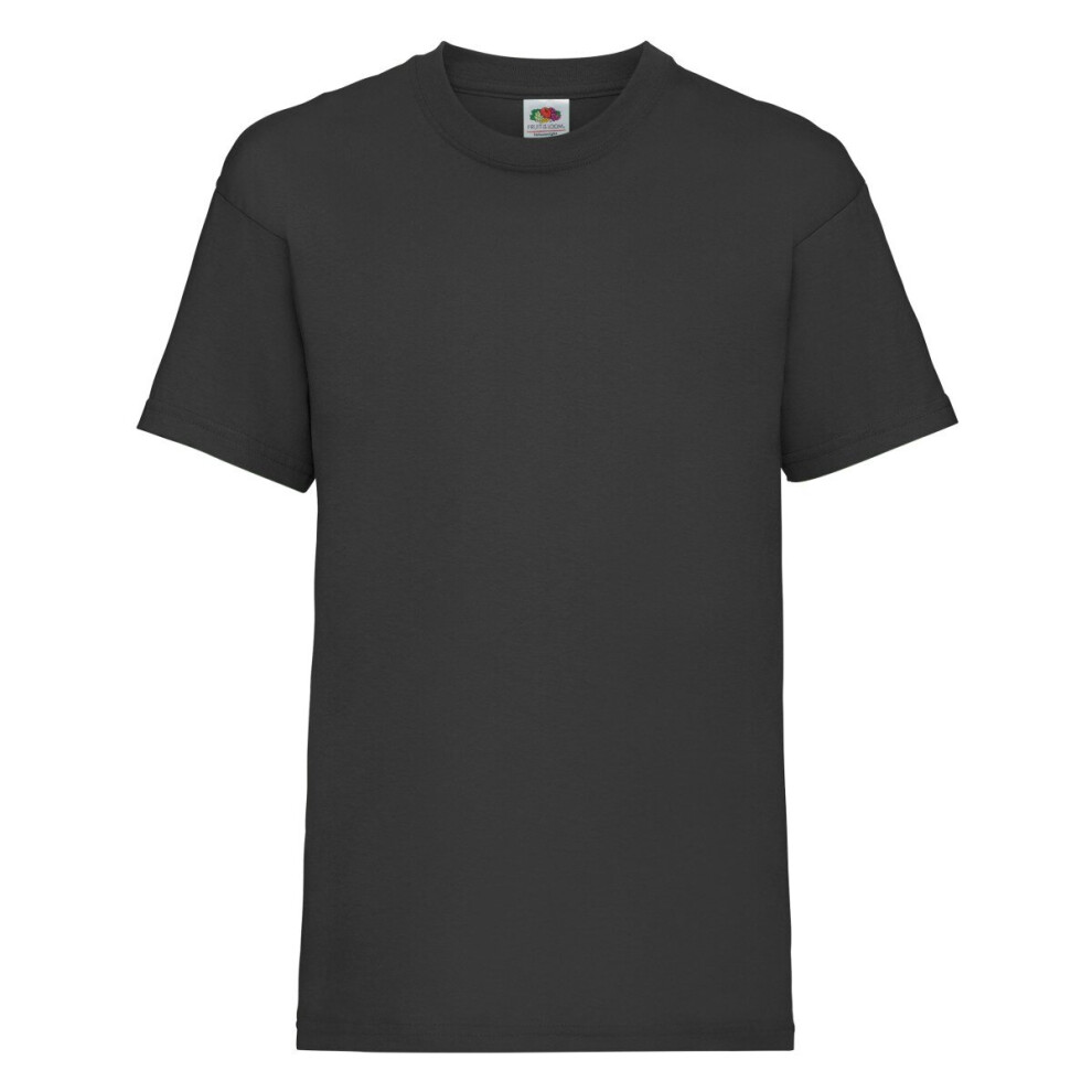 (Black, 03-Apr) Childrens Valueweight T-Shirt