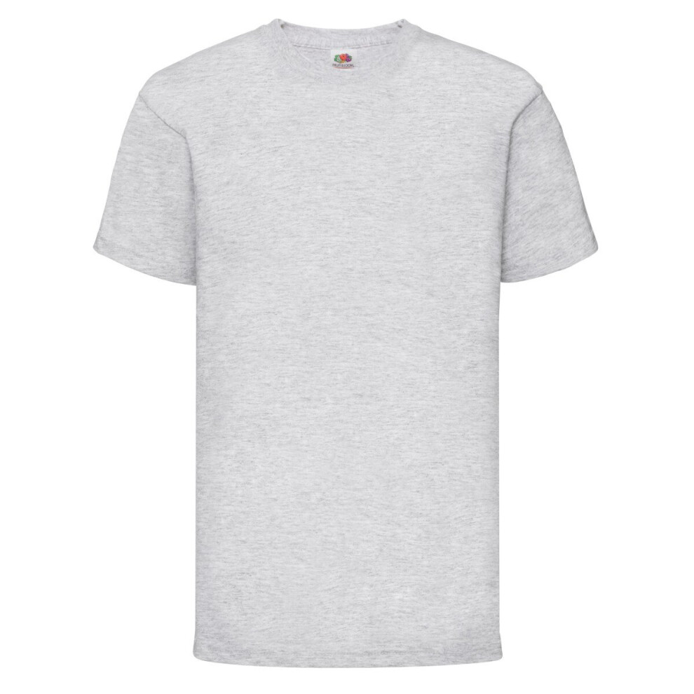 Fruit Of The Loom (Heather 09-Nov) Childrens Valueweight T-Shirt Grey