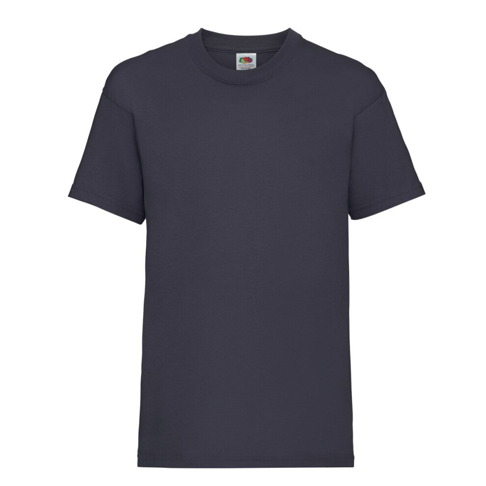 Fruit Of The Loom (Navy 05-Jun) Childrens Valueweight T-Shirt Blue