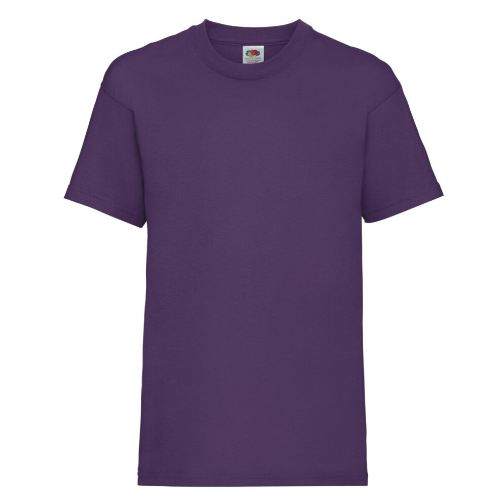 Fruit Of The Loom (, 09-Nov) Childrens Valueweight T-Shirt Purple