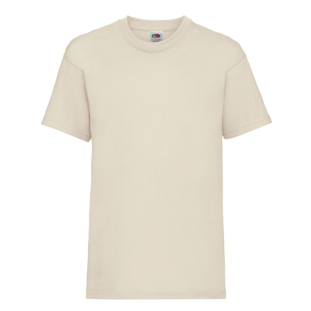 Fruit Of The Loom (Natural, 03-Apr) Childrens Valueweight T-Shirt Brown