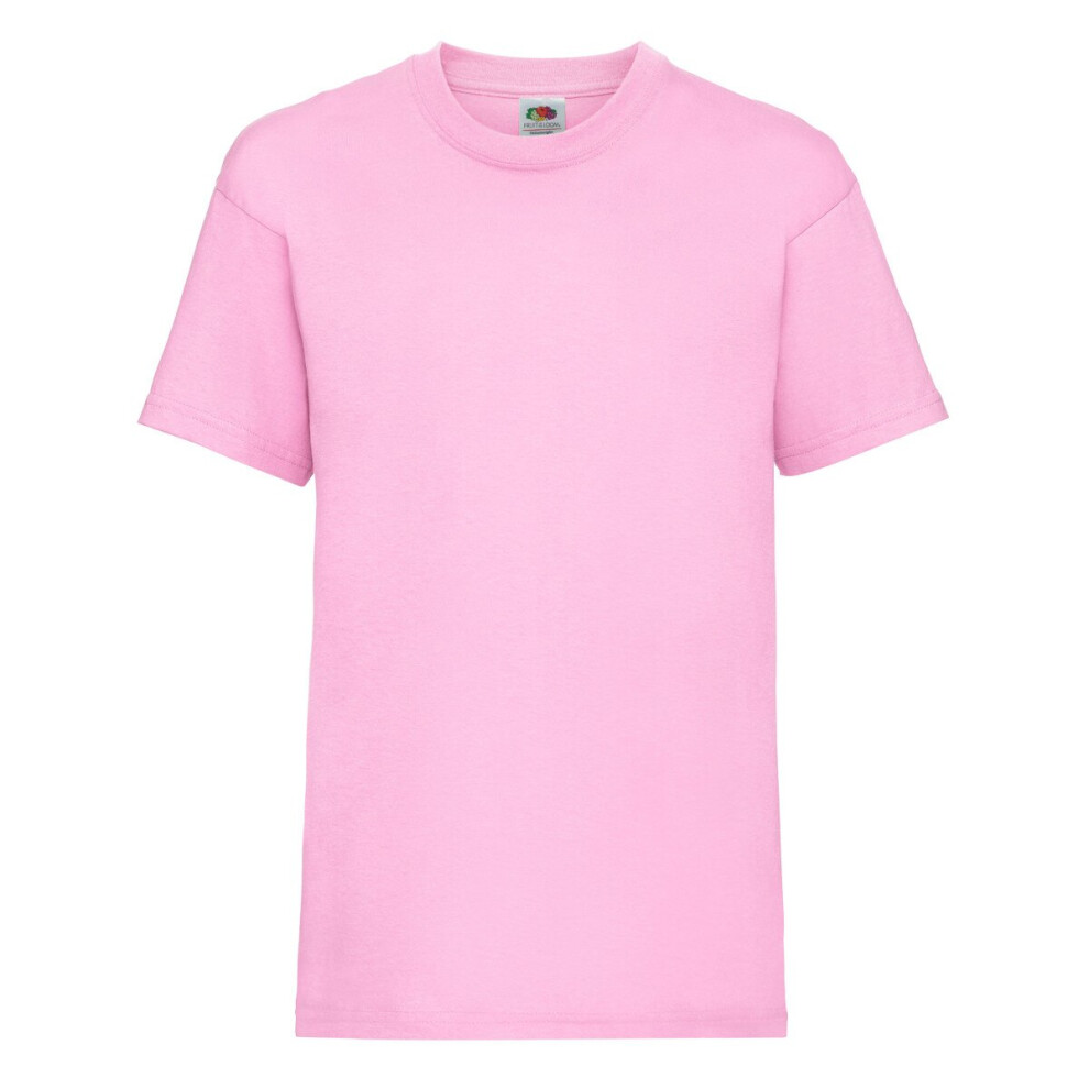Fruit Of The Loom (Light 02-Mar) Childrens Valueweight T-Shirt Pink