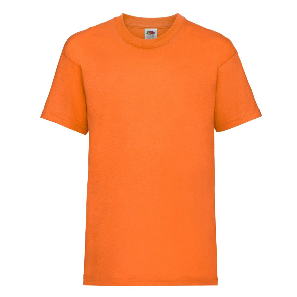 Fruit Of The Loom (, 03-Apr) Childrens Valueweight T-Shirt Orange