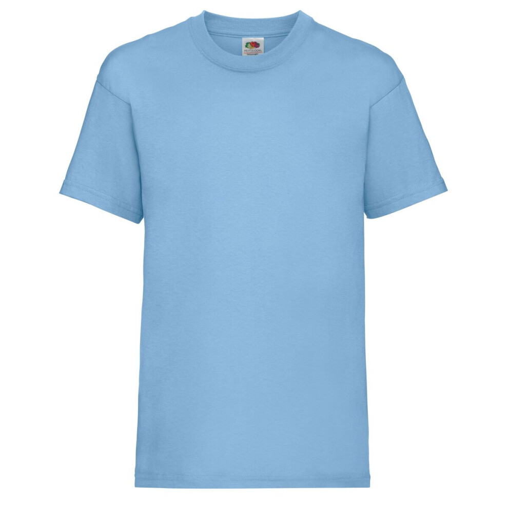 Fruit Of The Loom (Sky 03-Apr) Childrens Valueweight T-Shirt Blue