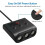 12V/24V 3 Sockets 4 USB Car Charger Adapter DC Outlet Cigarette Lighter Splitter 6