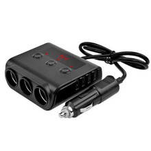 12V/24V 3 Sockets 4 USB Car Charger Adapter DC Outlet Cigarette Lighter Splitter