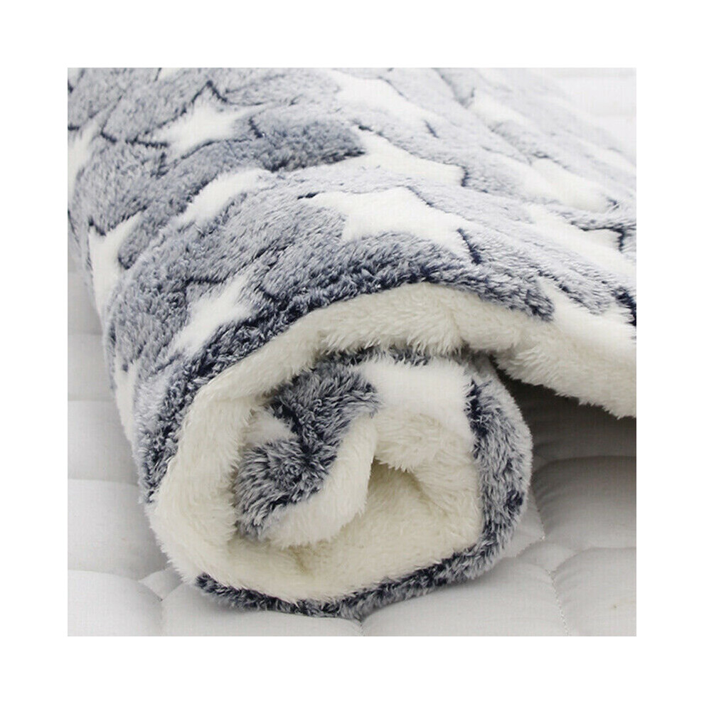 (Blue + White Star, 69*52cm) Puppy Pet Cat Dog Home Blanket Bed Mattress Kennel Washable Soft Crate Mat Warm-image-OPC-P6DCT2D-NEW