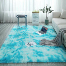 (Sky Blue, 50 x 160 cm) Large Shaggy Rugs Floor Carpet Living Room Bedroom Warm Soft Fluffy Area Rug Mat