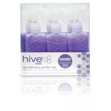 Hive Of Beauty Waxing Lavendel Paraffinspray mit niedrigem Schmelzpunkt, therapeutische Behandlung, 80 g, 6 Stück