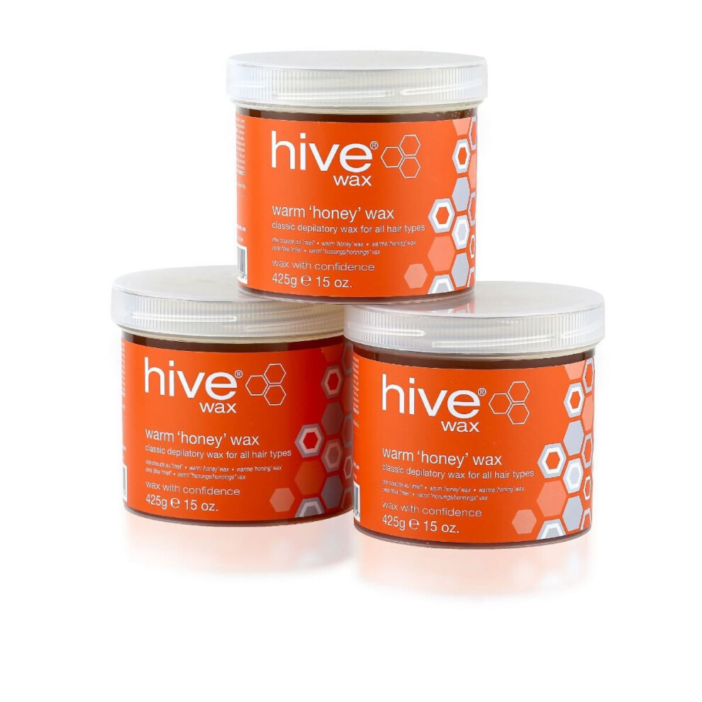 Hive Of Beauty Depilatory Warm Honey Wax Lotion All Hair Types Removal 3 For 2