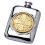 Pewter Pocket Flask With Brass Celtic Disc Engravable Great Gift Screw Top 2