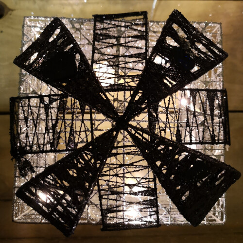 Premier Premier 3pc Christmas Silver And Black Parcels With 40 Warm White LEDs 1