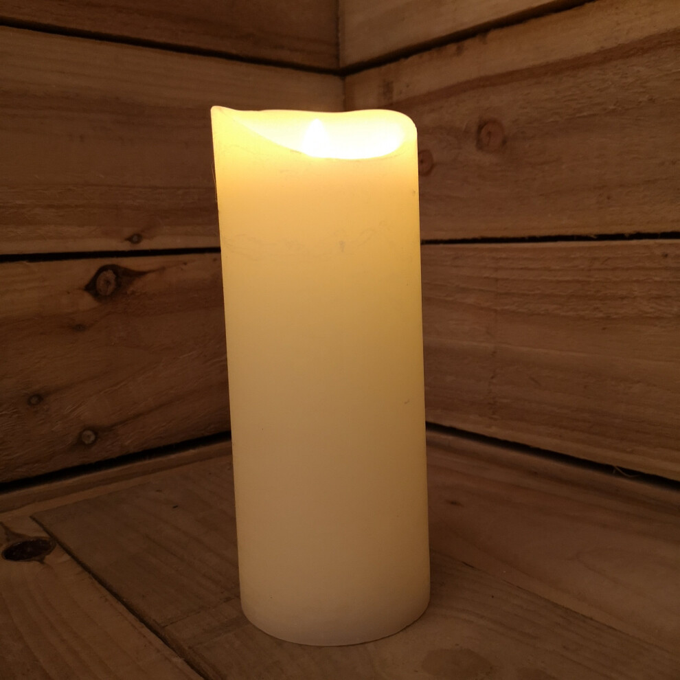 23x9cm Premier Christmas Warm White Flickerbright Candle with Timer