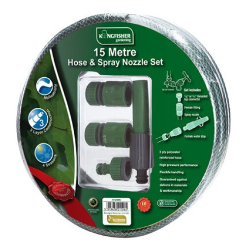 Kingfisher Micro Irrigation System 23m Automatic Garden Watering Drip Kit Greenhouse 71pc 2