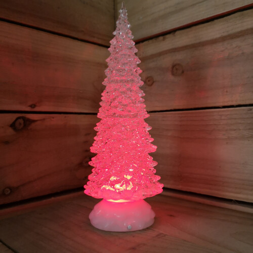 Snow Time Snowtime Christmas 32cm Water Spinner Tree Colour Change LED 1