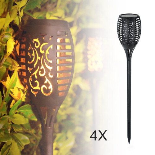 4*33 LED Solar Flickering Lighting Torch Light Outdoor Security