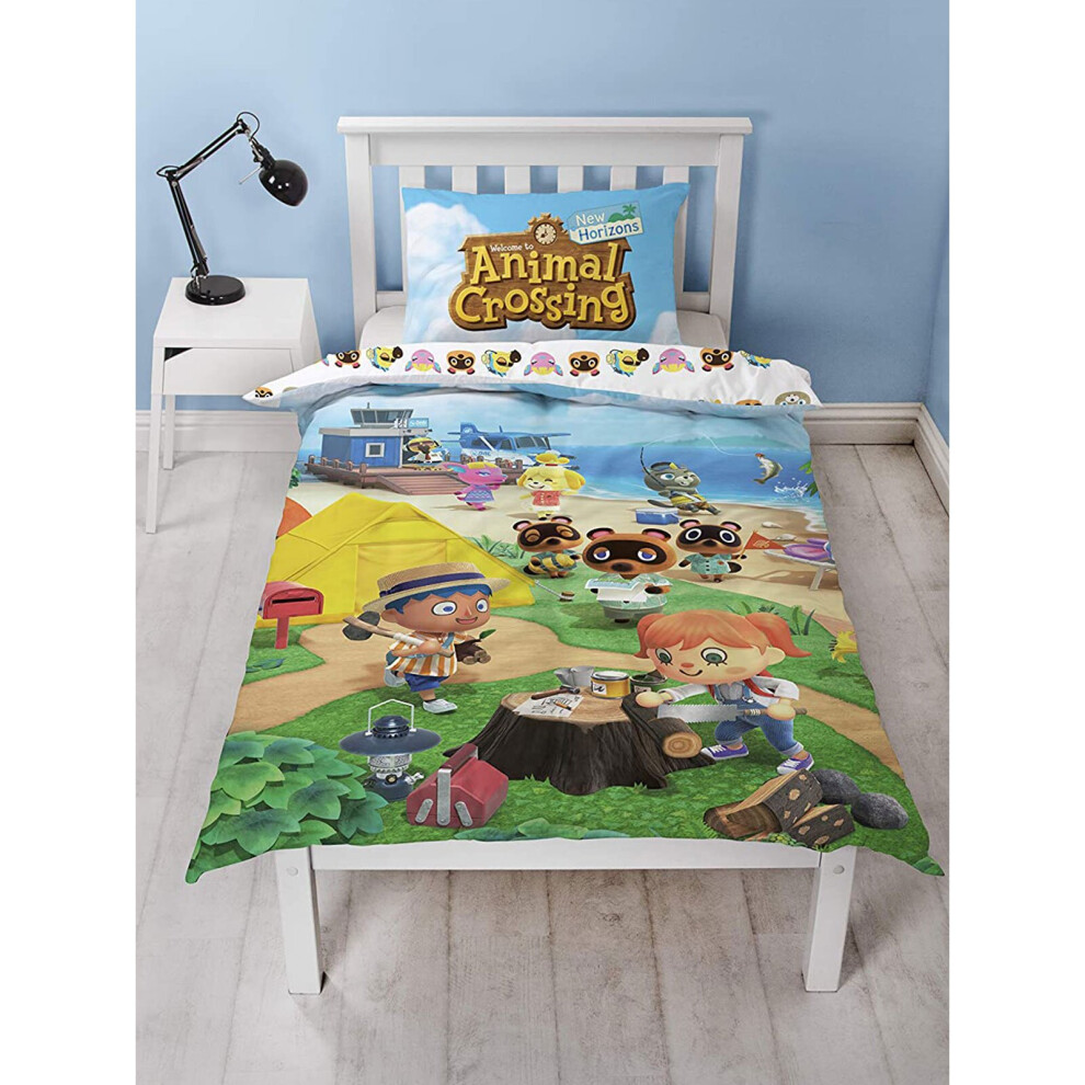 Animal Crossing Single Duvet Cover And Pillowcase Set