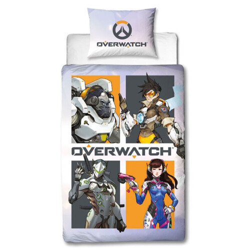 Overwatch Grid Single Duvet Cover Set