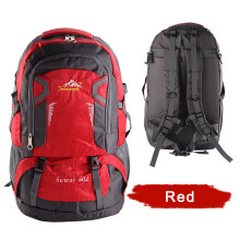 (Red) 60L Backpack Outdoor Travel Waterproof
