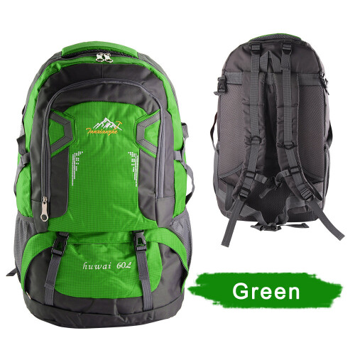 (Green) 60L Backpack Outdoor Travel Waterproof
