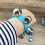(Blue) Wooden Musical Rhythm Percussion Instruments Set 5