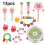 (Pink) Wooden Musical Rhythm Percussion Instruments Set 2