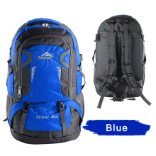 (Blue) 60L Backpack Outdoor Travel Waterproof