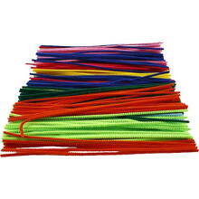 Fil chenille cores assortidas - 4 mm x 30 cm - 300 pcs